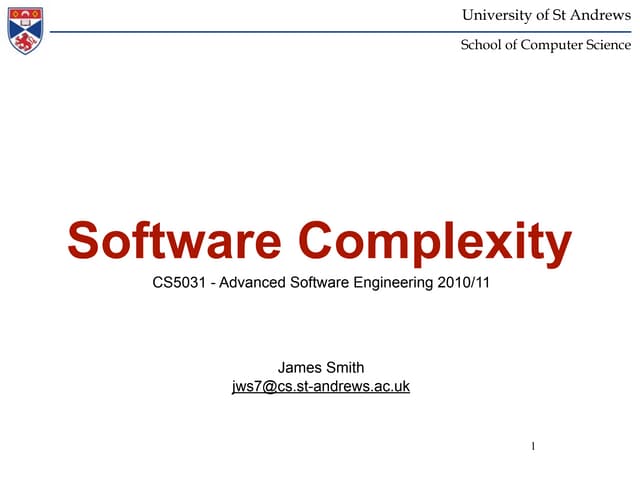 Software complexity