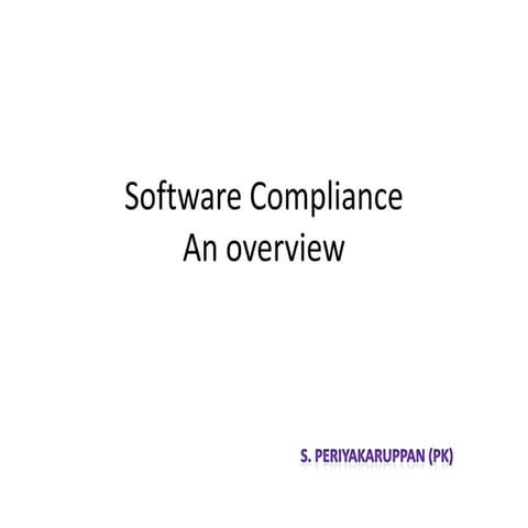 Software compliance