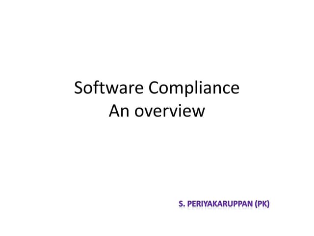 Software compliance