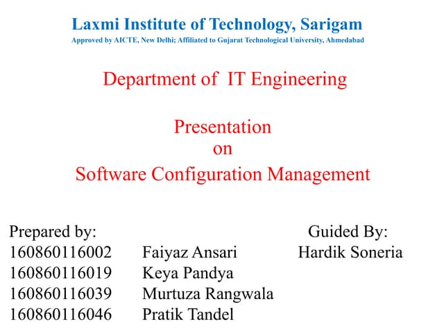 Software Configuration Management