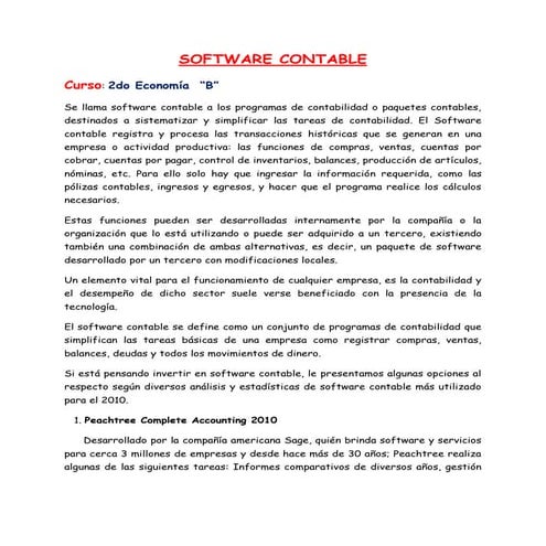 Software contable | DOCX