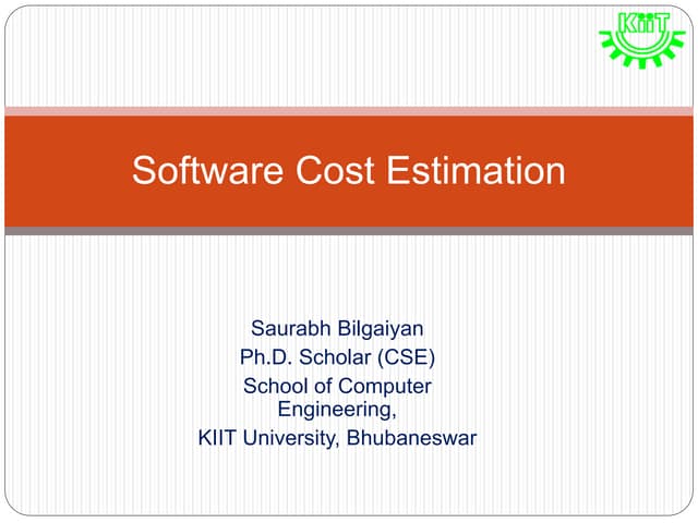 Software cost estimation