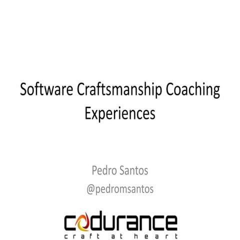 Software craftmanship coaching