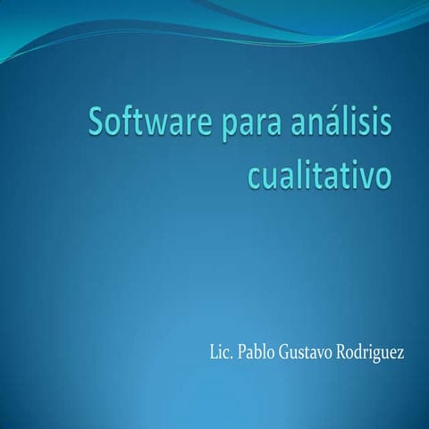 Software para Análisis Cualitativo