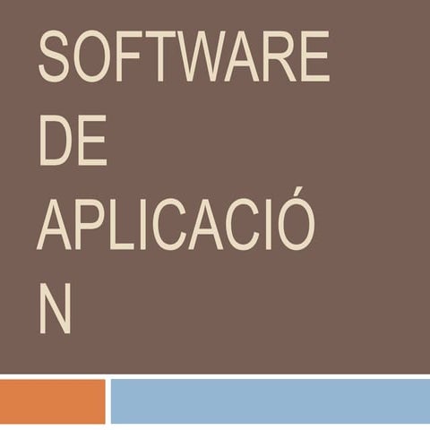 Software de aplicación