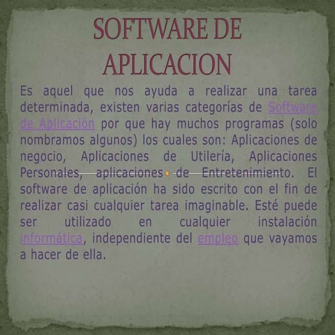 Software de aplicacion