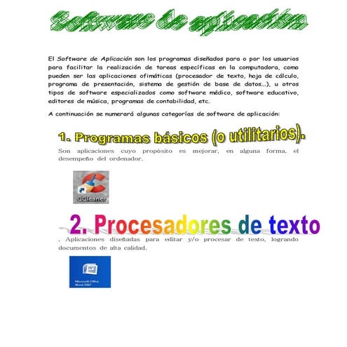 Software de aplicación