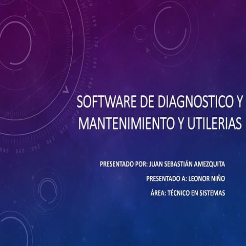 Software de diagnostico y mantenimiento