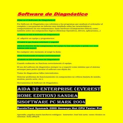 Software de diagnóstico