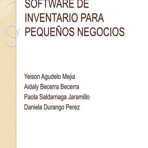 Software de inventario para pequeños negocios