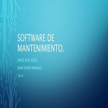 Software de mantenimiento