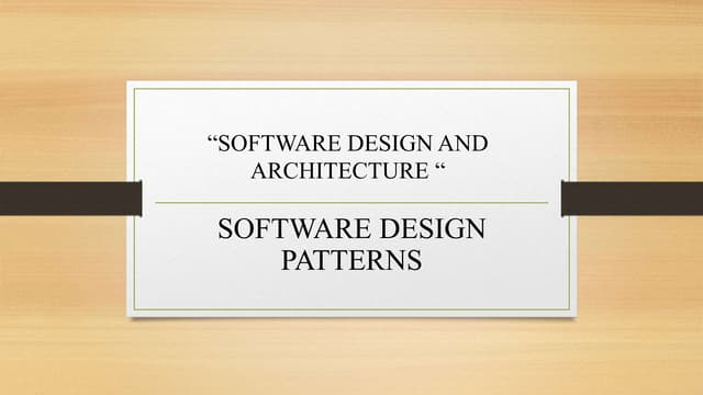 Software design and Architecture.pptx