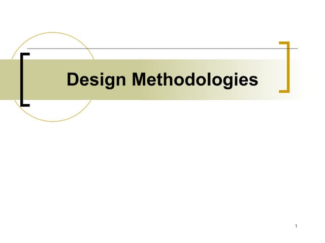 Software design methodologies