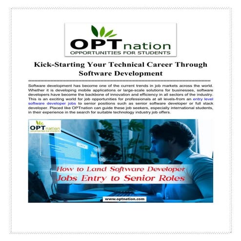 Entry Level Software Developer Jobs in USA
