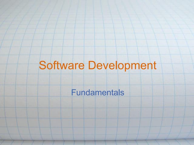 Software Development Fundamentals