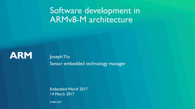 Software development in ar mv8 m architecture - yiu