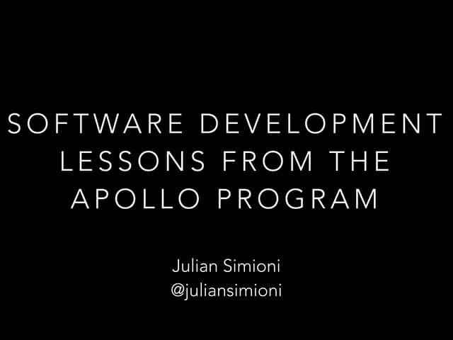 Software development lessons from the apollo program | PPT