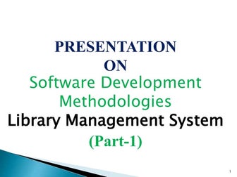 Software Development Methodologies Library Management System (Part-1)