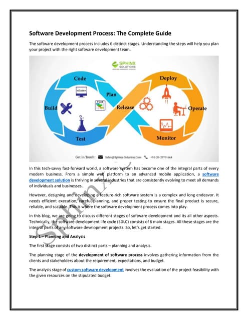 Features of software development company | PDF image.