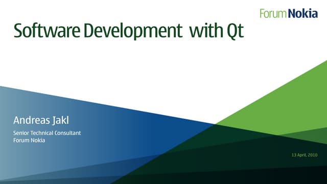 Software development with qt