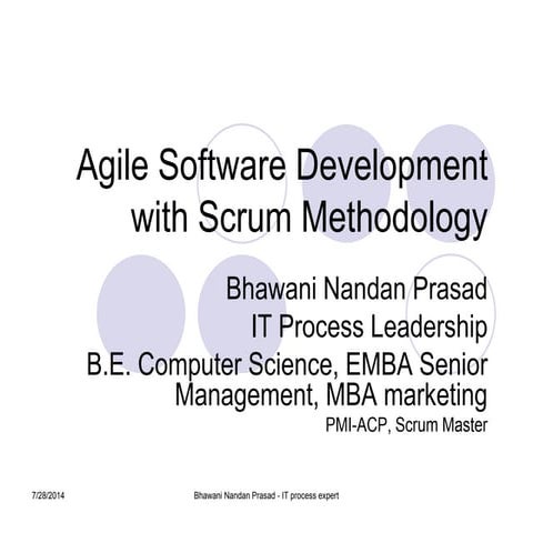 Software development with scrum methodology   bhawani nandan prasad