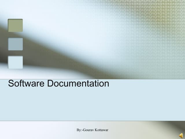 Software documentation