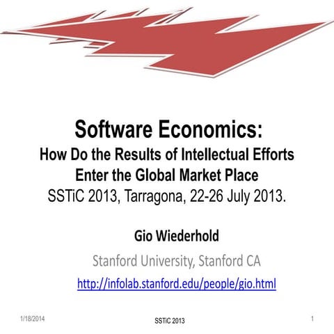 Software economics+ssitc13 tutorial