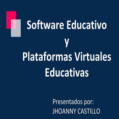 Software educativo y plataformas virtuales educativas