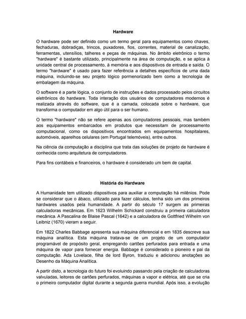 Aula 03 - Hardware e Software | PPT