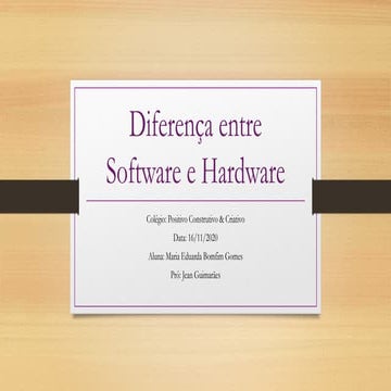 Aula 03 - Hardware e Software | PPTX