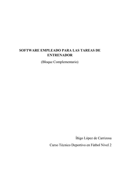 Software Entrenador