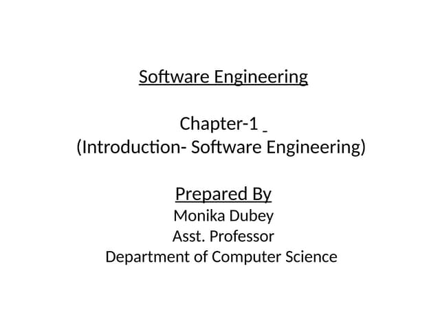 Software Engineering Unit 1 PowerPoint presentation For AKTU University
