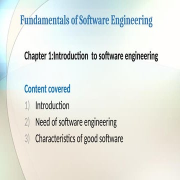 Software Engineering for BCA second year | PPTX