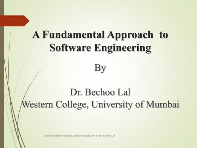 Software engineering fundamental | PPT