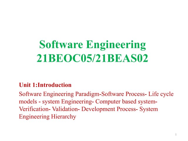Software Engineering Introduction | PPT