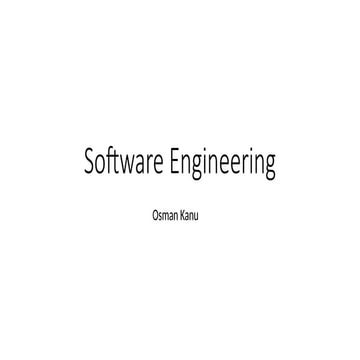 Software engineering is concerned with theories, methods and tools for profes...