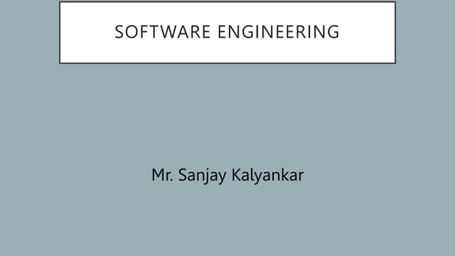Software Engineering PPT Unit I.pptx