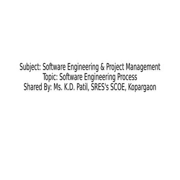 Software engineering process