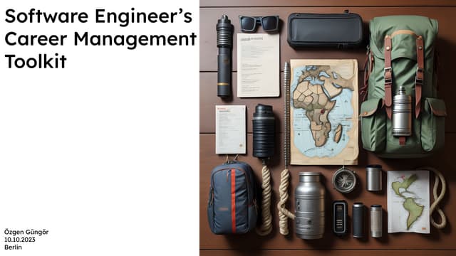 Software Engineer's Career Management Toolkit