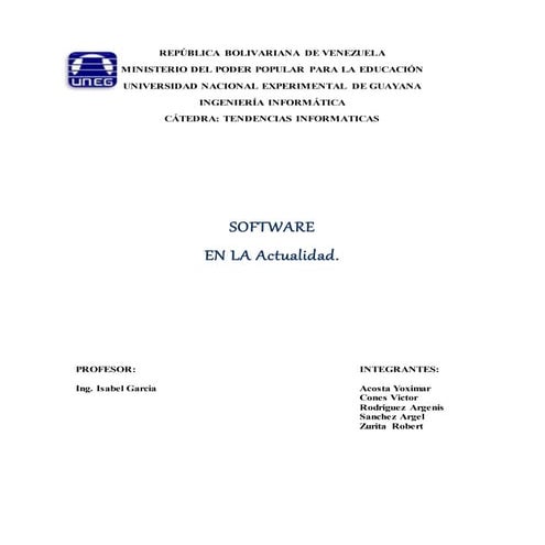 Software en la actualidad