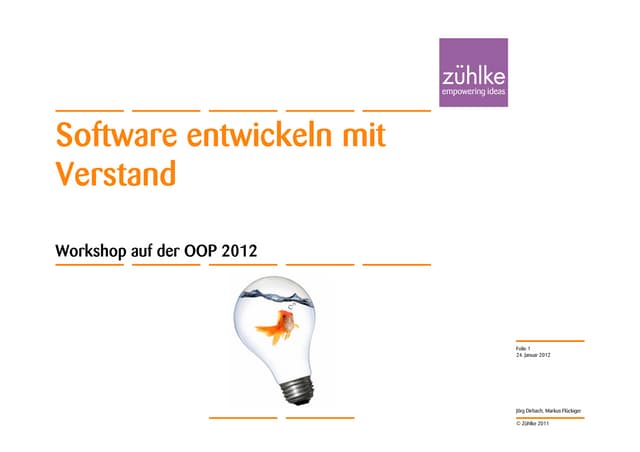 Software entwickeln mit Verstand