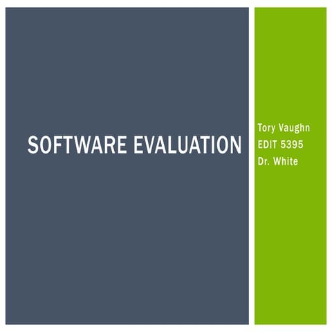 Software Evaluation