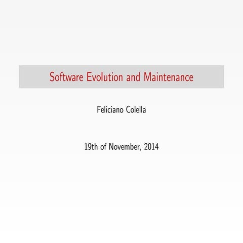 Software evolution and maintenance | PDF | Computer Software and ...