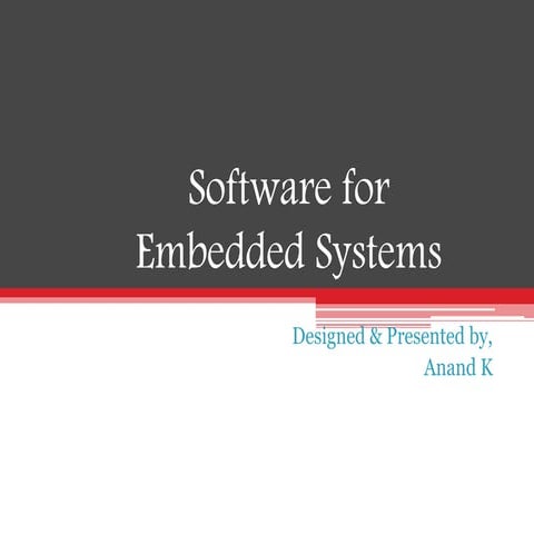 Software for embedded systems complete | PPT