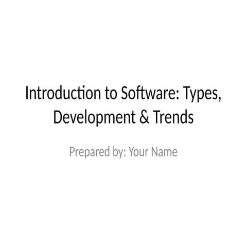 Introduction to software technologies...