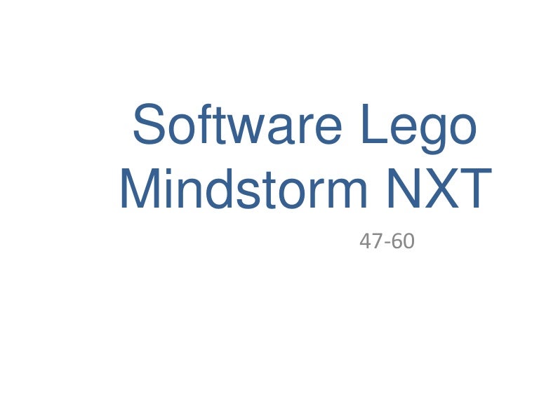 Software lego mindstorm nxt