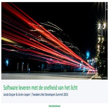 Software leveren met de snelheid van het licht
