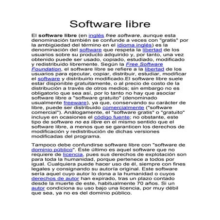 Premisas Del Software Libre Lisencias | PDF