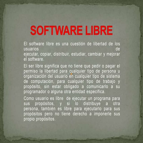 4 LIBERTADES DEL SOFTWARE LIBRE. | PDF