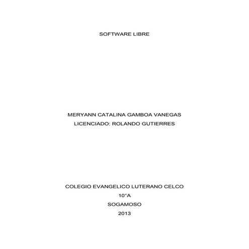 Software libre ... meryann